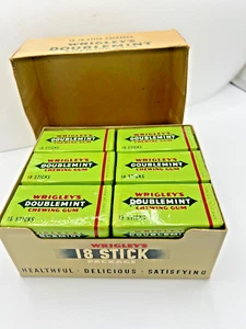 Vintage 1959 Wrigley's Doublement Box with Gum All Original NOS - Picture 1 of 13