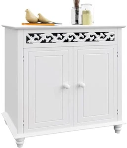 Armadietto Legno 76x65x35cm Ornamenti Decorativi Mobile Ingresso - Foto 1 di 5