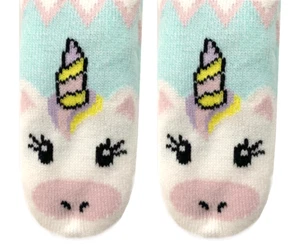 Fuzzy Babba Girls Unicorn Cozy Warmer Slipper Socks  NEW - Picture 1 of 5