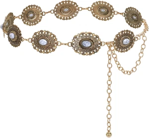 Western Metal Concho Belt for Women Cowgirl Waist Chain for Women Dress Pants - Picture 1 of 12