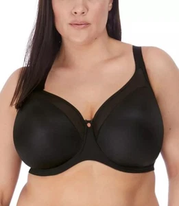 ELOMI EL4301 Smooth Underwire Non Padded Bra 40G Black Unlined * - Picture 1 of 9