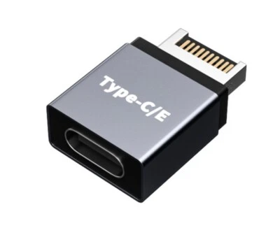 Type-E Male to Type-C USB-C Female Adapter For Computer Front Motherboard - Image 1 of 4