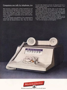 1962 Western Electric: Computers Can Talk by Telephone Vintage Print Ad - Picture 1 of 1