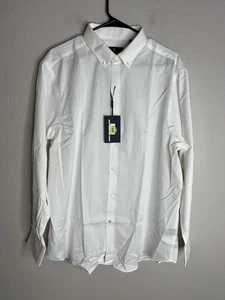 Hart Schaffner Marx Mens White Button Down Shirt Size XL Long Sleeve Collar NWT - Picture 1 of 12