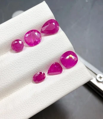 4.95 Cts Natural Ruby Pinkish Red Color 6 Piece loose gemstone lot From Afghanis - Image 1 of 4