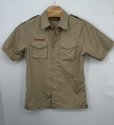 Camisa uniforme masculina Boy Scouts of America média ventilada poliéster algodão adulto M - Imagem 1 de 4