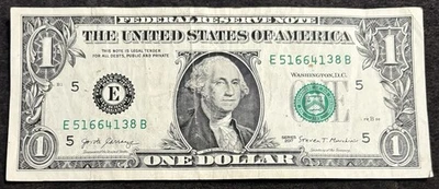 2017 Richmond $1 Bill Stuck Digit Gas Pump Error  - Image 1 of 2