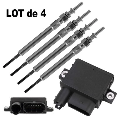 4 Bougies + Relais de Préchauffage Pour BMW 116d 118d 120d 316d 320d 520d - Imagen 1 de 4