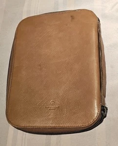 This Is Ground Brown Leather Case Zipper Around Organizer free shipping - Picture 1 of 12
