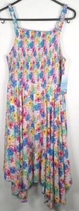 Goa Kids Girls Floral Flowers Multicoloured Summer Sun Dress - Age 12 Yrs - Picture 1 of 6