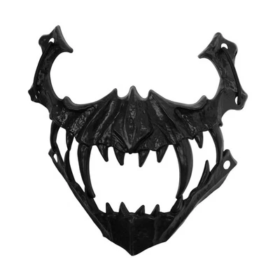 Máscara de media cara con calavera de miedo de Halloween - Fiesta de películas de terror Juegos con disfraces Disfraz espeluznante Foto 1 de 4