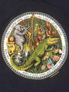 Vintage Kids Jesus T-shirt Joyful Noise Size Small Animals Psalm 98:4 Religious - Picture 1 of 5