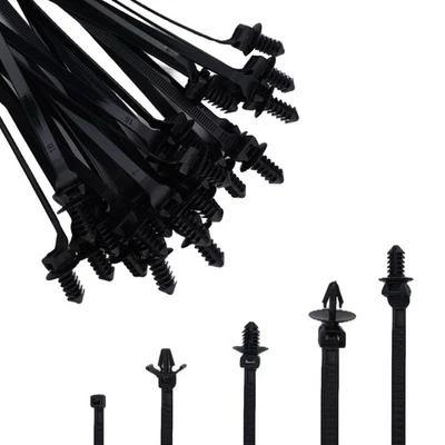 Heavy Duty Nylon Cable Zip Ties 160Pcs Self Locking Wire Strap Set 5 Sizes - Image 1 of 4