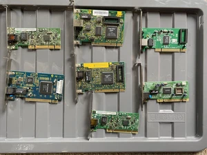 Konvolut 7× PCI-Netzwerkkarten 10/100/1000 – 3Com, Intel, D-Link, etc – getestet - Bild 1 von 1