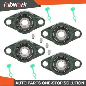 Labwork 4pcs UCFL202-10 Pillow Block Bearing 5/8" Bore Solid Base 2-Bolt - Picture 1 of 16