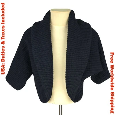 Cárdigan bolero Fabiana Filippi para mujer negro de lana/seda/cachemira talla S Foto 1 de 4