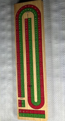 Cribbage Board Only – Solid Wood Cardinal – Replacement Board – 2-Player - Image 1 of 4