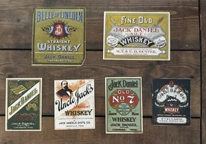 Jack Daniels Whiskey Vintage 40 Year Old Label Lot Old No 7 Lynchburg W/Letter - Picture 1 of 11