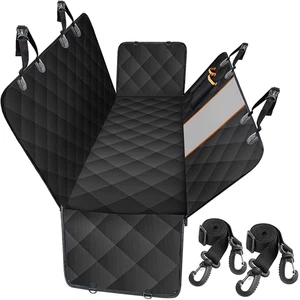 Acolchado Negro Impermeable Mascota Hamaca Asiento Trasero Cubierta Universal para Coche, SUV - Imagen 1 de 1