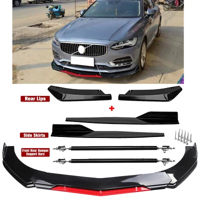 For Volvo S40 S60 S80 2006-18 Front Rear Bumper Lip Spoiler Splitter Side Skirt - Imagem 1 de 4