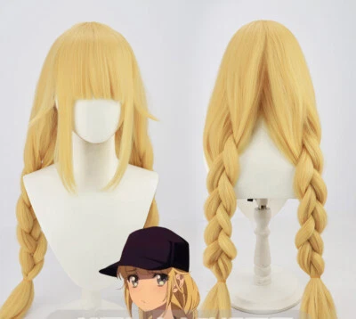 Pelucas Cosplay Anime Ya Boy Kongming Eiko Tsukimi Mascarada Oro Pieza de Pelo Accesorios Foto 1 de 4