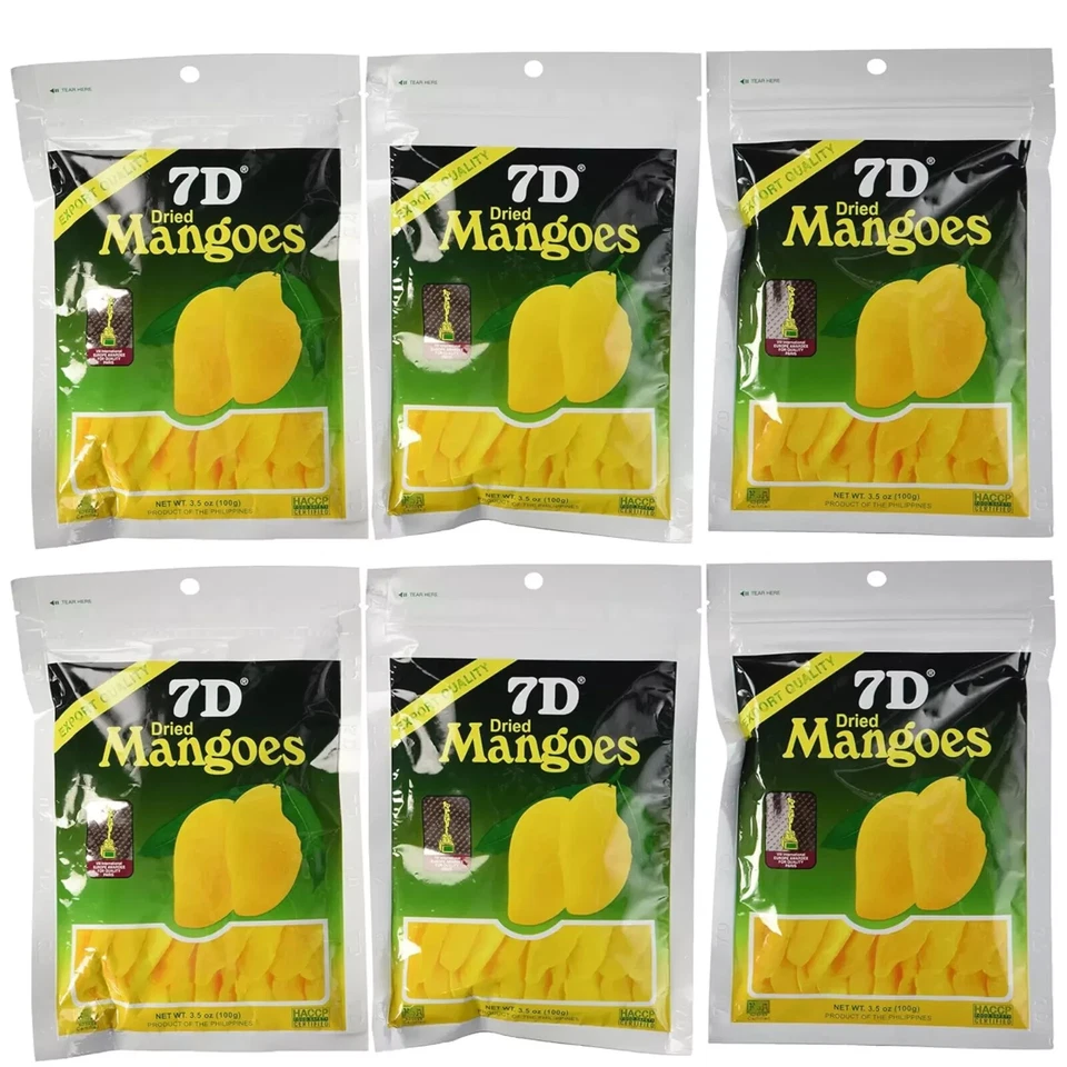 7D Mangoes Naturally Delicious Dried Tree Ripened Dried Mango - Set of 6 - Image 1 of 4