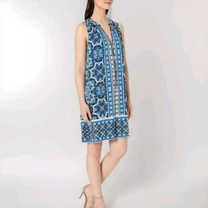 London Times Women's Medallion Puzzle Shift Dress Size 8 RRP £87 - Picture 1 of 3