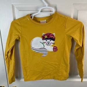 Girls Kids Hanna Andersson Long Sleeve Cat Kitty Top T-Shirt Yellow Size 12 - Picture 1 of 5