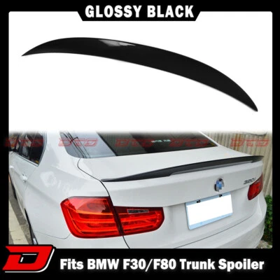 Alerón trasero negro brillante apto para BMW Serie 3 F80 F30 4D estilo P 12-18 Foto 1 de 4