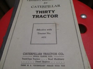 Caterpillar Thirty Traktor Bedienungsanleitung - Bild 1 von 3