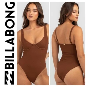 BNWT BILLABONG SUNRAYS UNDERWIRE CHLOE BRA ONE PIECE (L/12) RRP $139.99 COCONUT - Picture 1 of 8