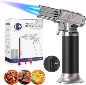 LUZOON Flambierbrenner Gasbrenner Bunsenbrenner Küche Dual Flambierer Küchenbren - Bild 1 von 8