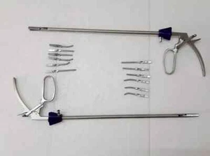 Laparoskopische Laparoskopie Bulldogge Klemmzange 10mmx330mm 6 Clip 2 Sets - Bild 1 von 6