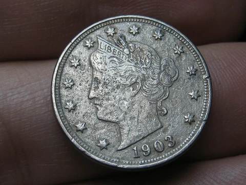 1903 Liberty Head V Nickel 5 Cent Piece- XF Details Cover