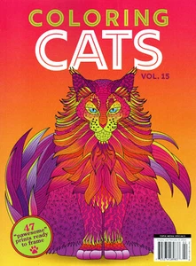 CATS Adult Coloring Book Vol. 15 2023/2024 47 Pawesome Prints Ready to Frame - Imagen 1 de 3