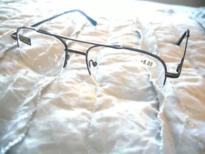 Men's Reading Glasses 1.25 ~ 6.00 Metal 1/2 Rim Frame Women's Readers R438S - Picture 1 of 9