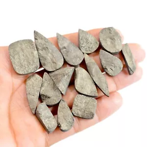 15 Pcs 439 Cts Natural Pyrite Druzy Mix Shape Gemstone Lot 20x9 25x19 mm #2646 - Picture 1 of 4
