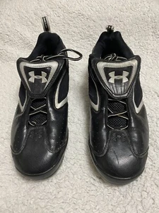 Botines de béisbol Under Armour 1097002-001 YYII-S1 para hombre talla 12 - negros/plateados - Imagen 1 de 6