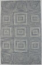 Abstract Art Deco Blue Mirage 5X8 Hand Tufted Modern Area Rug Oriental Carpet