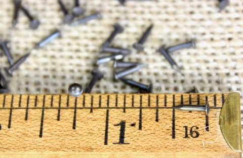 1/4” BRASS BRADS 25 NAILS Escutcheon pins ANTIQUE DARK patina color 18 gauge Cover