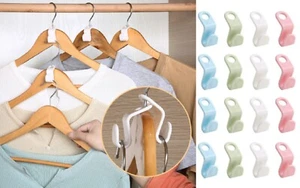 40 Hanger Connector Hooks – Space-Saving Closet Organizer Clips for Clothes - Picture 1 of 11