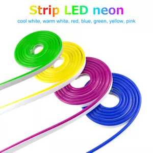 DC12V 6X12mm Dimmable set Flexible LED Strip Neon flex string with power supply - Picture 1 of 13