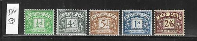 GREAT BRITAIN SCOTT #J26/J0-J33 1938-39 POSTAGE DUES WMK 251 (PARTIAL) -MINT LH - Image 1 of 2