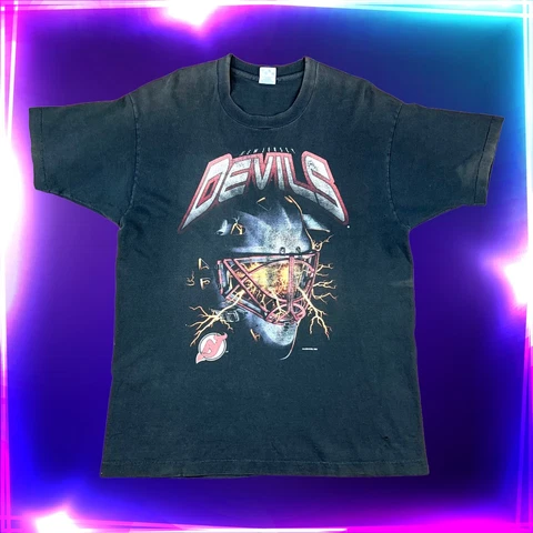 vintage 1994 Salem NHL new jersey devils lightning hockey Adult T-shirt Sz L Cover