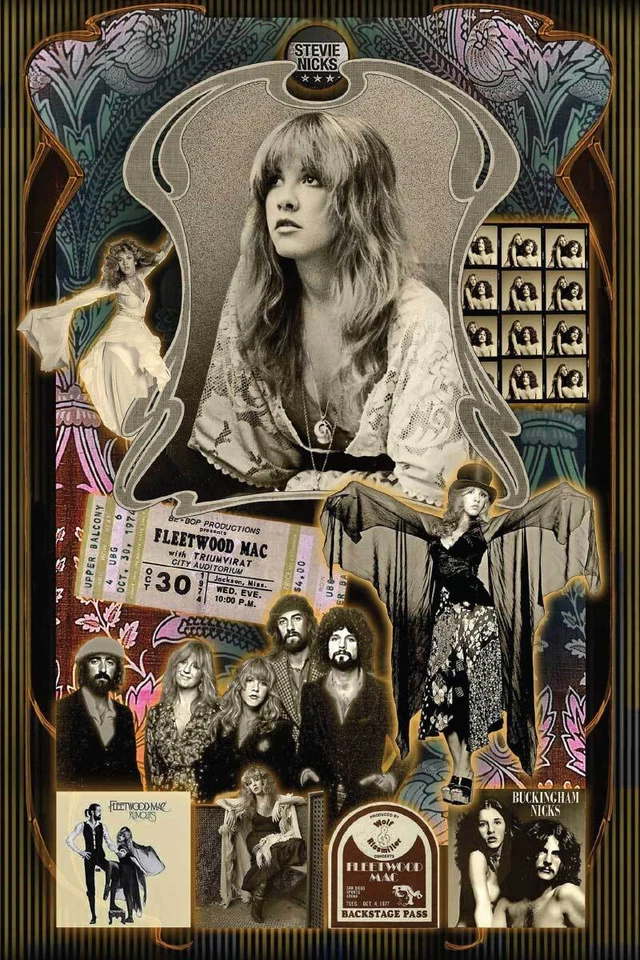 FLEETWOOD MAC 24X36 POSTER ARTIST WALL ART WALL DECOR MODERN ARTIST STEVIE NICKS - Image 1 of 1