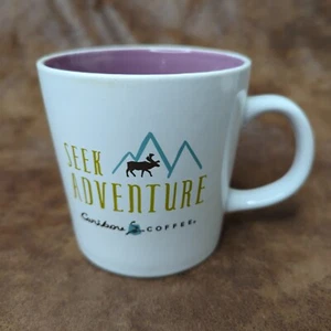 Taza de cerámica Caribou Coffee SEEK ADVENTURE 14 OZ 2015 alce - Imagen 1 de 6