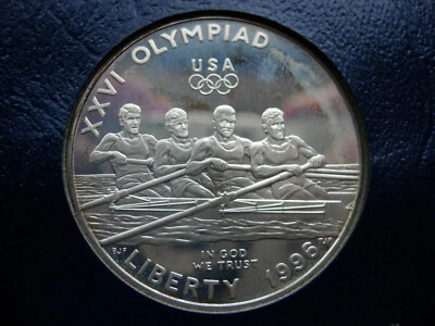 1996-P ROWING PROOF COMMEMORATIVE SILVER DOLLAR - L1424 - Image 1 of 2