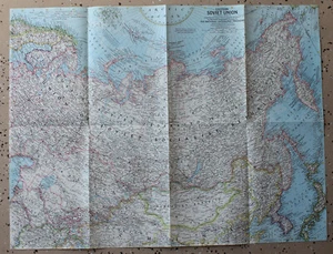 Eastern Soviet Union National Geographic Map March 1967 - Picture 1 of 2