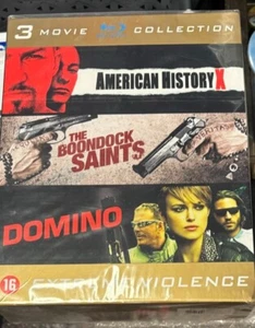 NEW - COLLECTION 3 X Blu Rays - American History X / BOONDOCK SAINTS & DOMINO - Picture 1 of 3