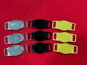 Große leere ovale Paracord Charms mit Epoxid. 18x25 mm Gold, Schwarz, Silber **USA** - Bild 1 von 14